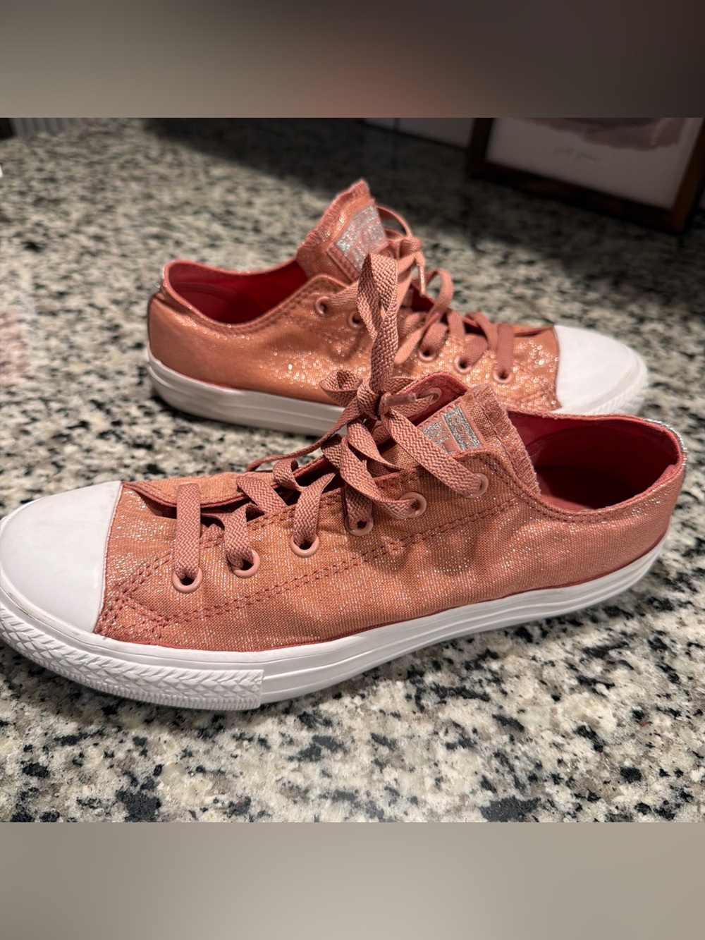 Converse Chuck Taylor All Star Ox Juniors Size 5 Shoes Rust Pink /White 661834f